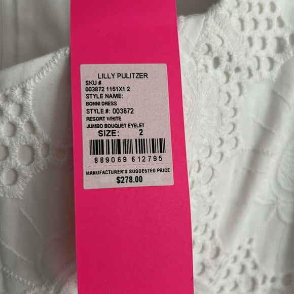 NWT Lilly Pulitzer, Bonni eyelet dress size 2 - Picture 6 of 8